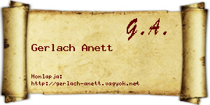 Gerlach Anett névjegykártya